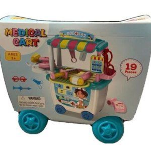 NEW by Digo 19 Piece Medical Doctor Nurse Cart Play Toy girl/boy